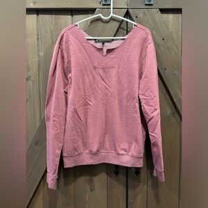 Chiller Than Most cut neck distressed sweatshirt size large